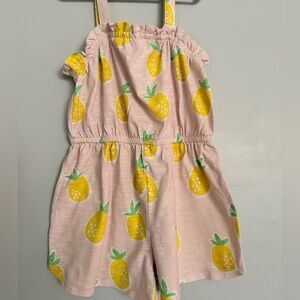 Playful Pineapple Print Kids Romper